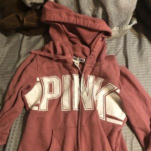 Pink zip up hoodie